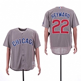 Cubs 22 Jason Heyward Gray Cool Base Jersey Sguo,baseball caps,new era cap wholesale,wholesale hats